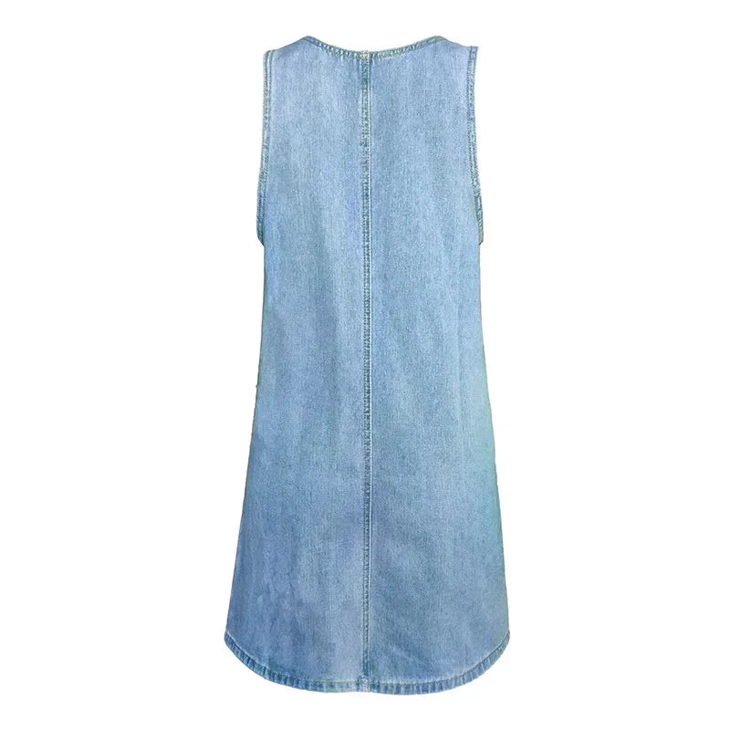 Maison Boulumi™ | Praktisk og Let Denim Sommerkjole