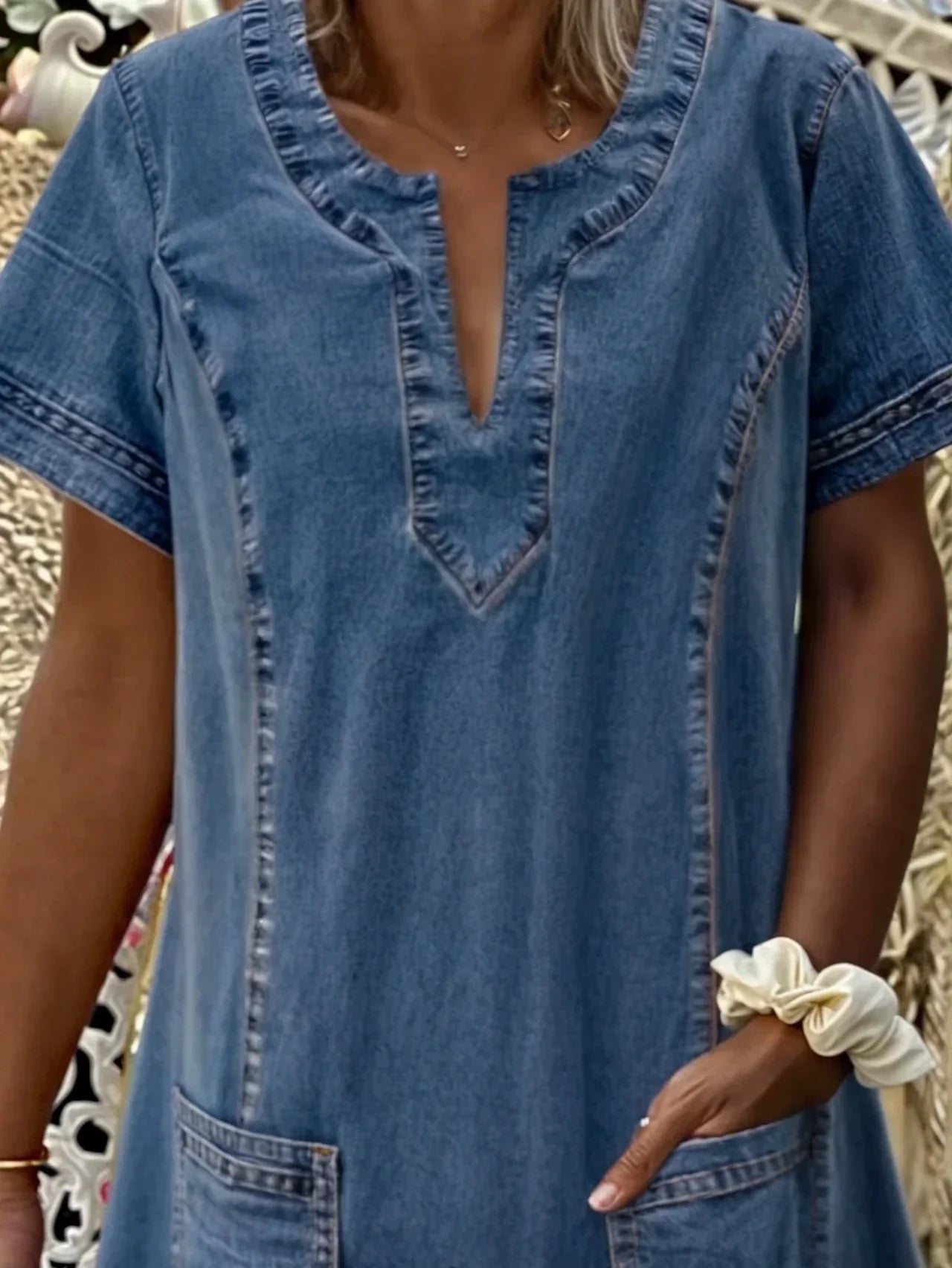 MaisonBoulumi™ | Blød Denim Kjole