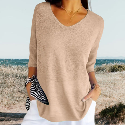 Maison Boulumi™ | Stilfuld V-Hals Casual Top