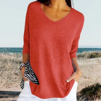 Maison Boulumi™ | Stilfuld V-Hals Casual Top
